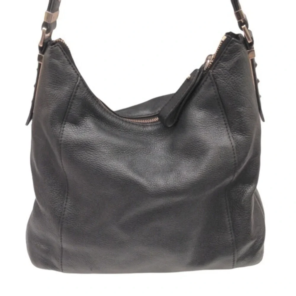 Michael Kors soft black leather shoulder bag